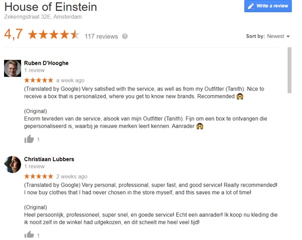 review score House of Einstein