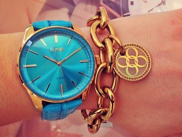 turquoise horloge voor dames