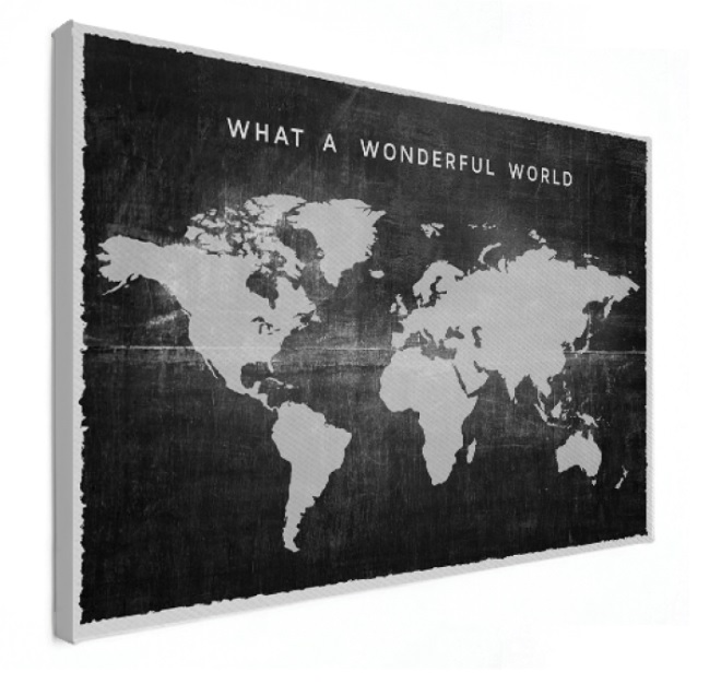 wereldkaart canvas cadeau