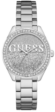zilver horloge Guess