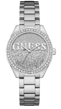 zilveren Guess horloge